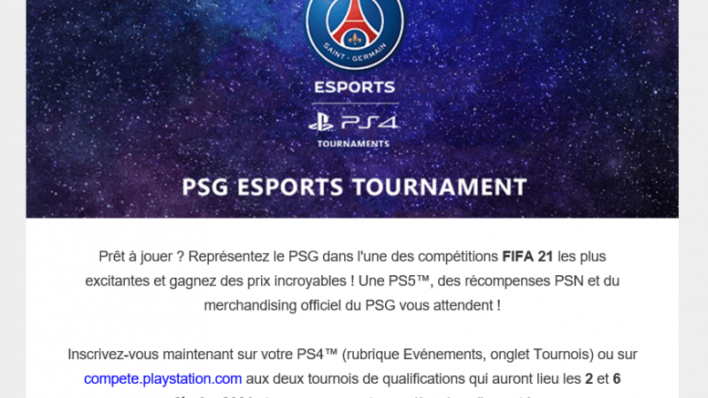 Un tournoi pour devenir joueur e-sport au PSG