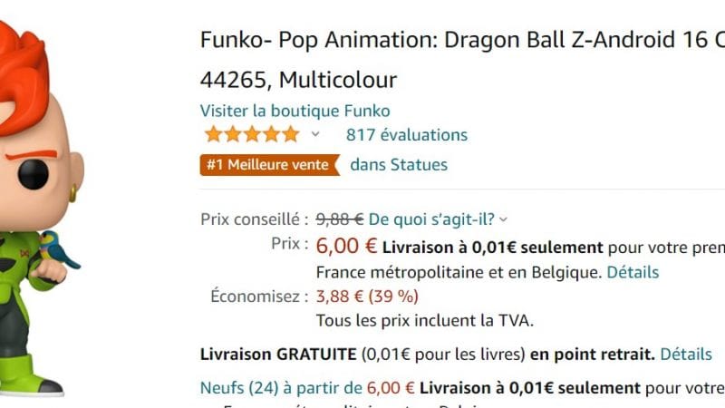 [PROMO]figurines Funko POP DBZ à partir de 6€