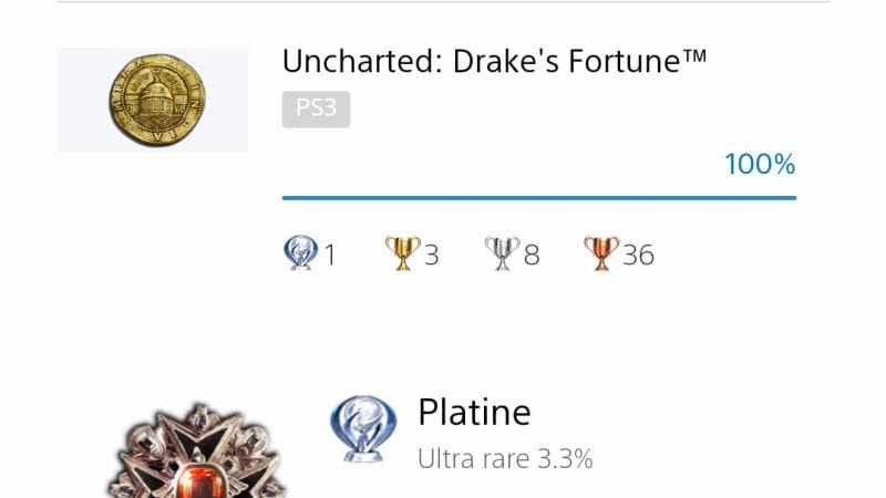 5e platine : UNCHARTED - DRAKE'S FORTUNE