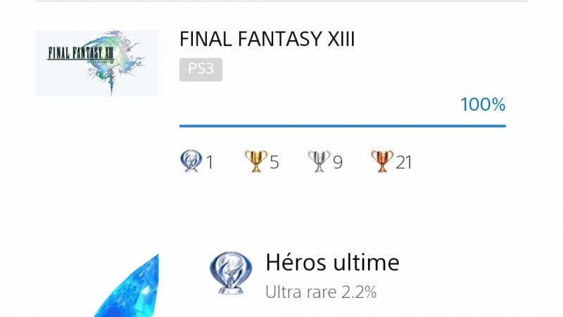 10e platine : FINAL FANTASY XIII