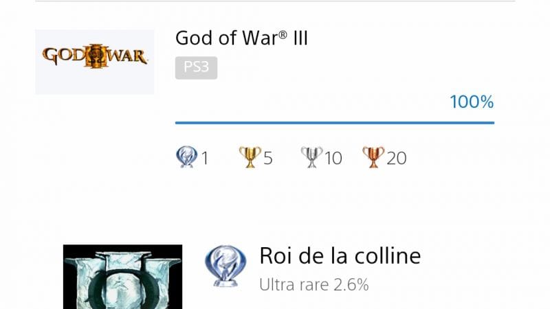 11e platine : GOD OF WAR III