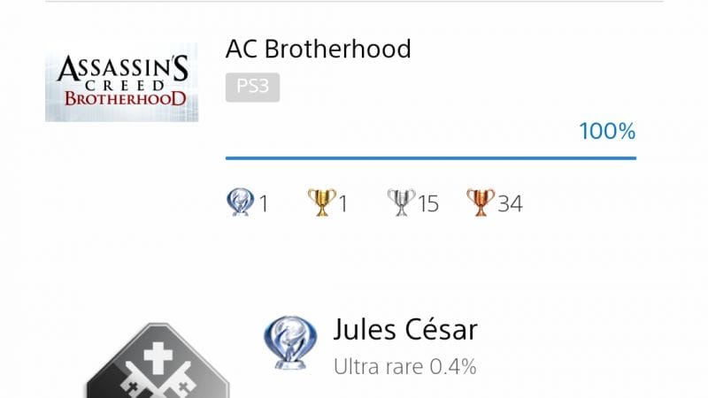 16e platine : ASSASSIN'S CREED - BROTHERHOOD