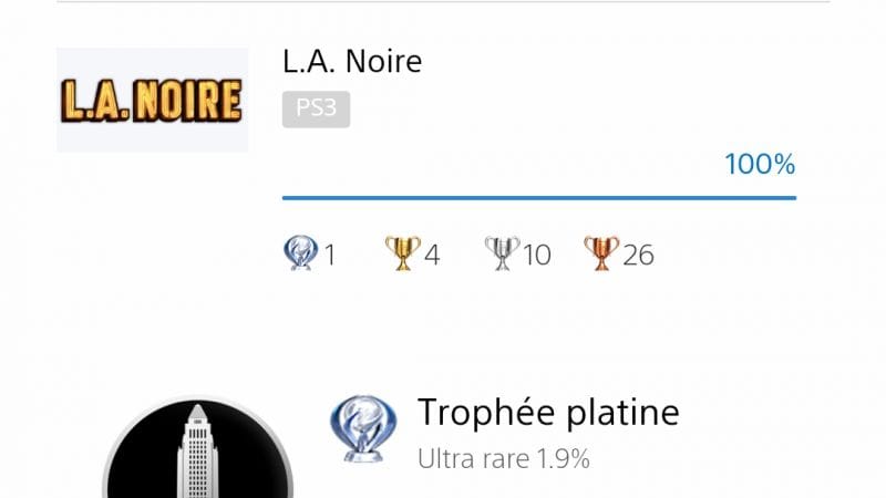 19e platine : L.A. NOIRE