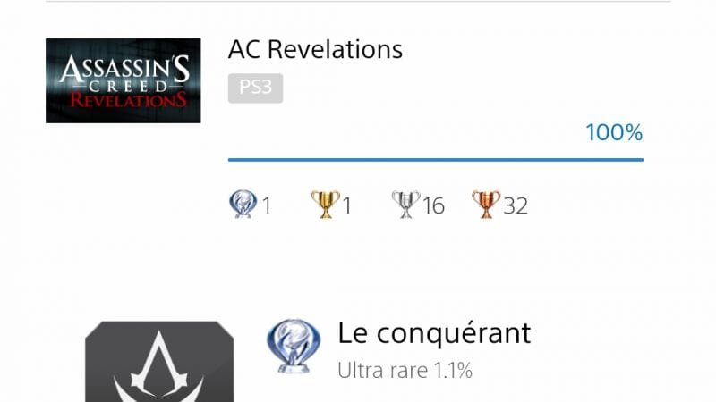 23e platine : ASSASSIN'S CREED - REVELATIONS