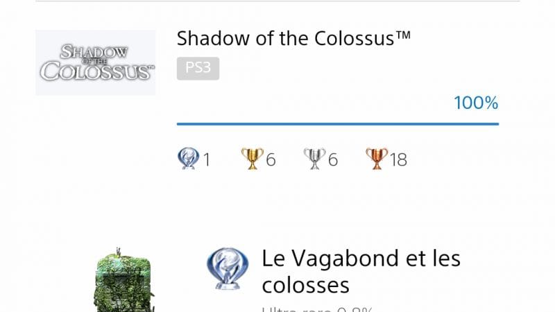 24e platine : SHADOW OF THE COLOSSUS