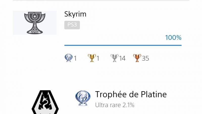 26e platine : SKYRIM