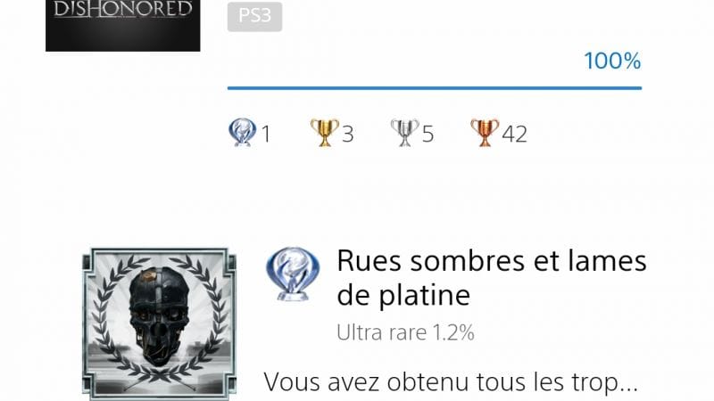 30e platine : DISHONORED