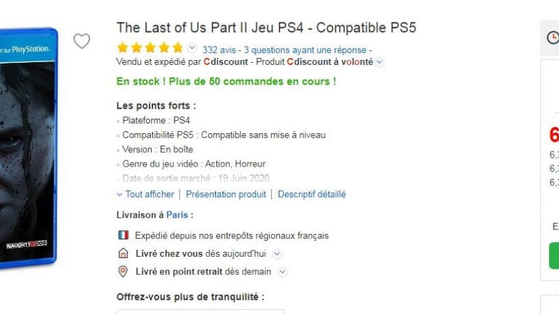 [PROMO] The Last of Us 2 à moins de 25€