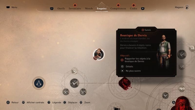Localisation de tous les Objets pour Dervis | Guide Assassin's Creed Mirage