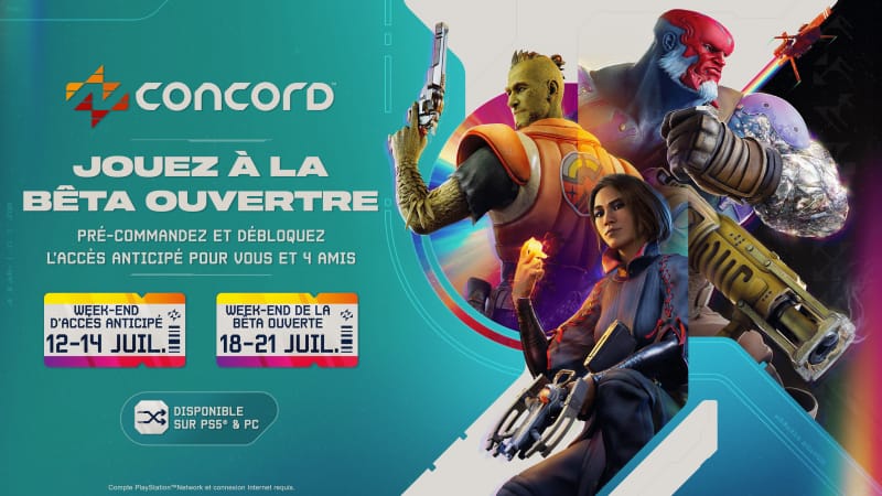 La bêta en accès anticipé de Concord débute le 12 juillet, découvrez aussi les dates de la bêta ouverte