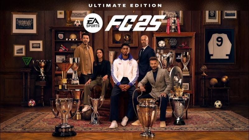 EA Sports FC 25 sera dévoilé le 17 juillet, voici la jaquette de l'édition Ultimate avec Zidane, Bellingham, Buffon, Bonmati et Beckham