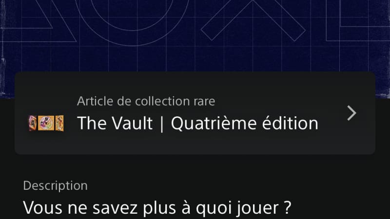 The Vault édition 4 pour un étuit démat en OVVV