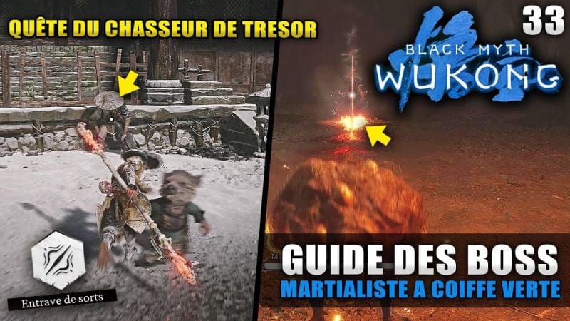 Black Myth Wukong : Quête du Chasseur de Trésor (BOSS Martialiste à Coiffe Verte) Stratégie & Combat