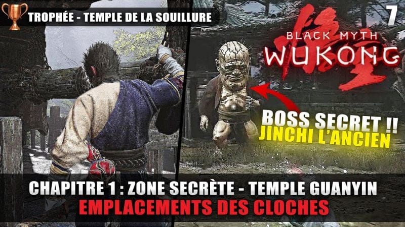 Black Myth Wukong : BOSS SECRET & ZONE CACHÉE au Chapitre 1 (3 CLOCHES) 🏆 Temple de La Souillure