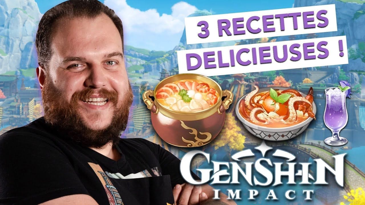 JE VOUS CUISINE 3 RECETTES GENSHIN IMPACT DE DINGUE ! (dont l'Attrape-adepte !) #ExcluYoutube