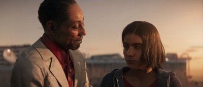 Far Cry 6 : une statuette d'Antón (Giancarlo Esposito) et son fils Diego en fuite