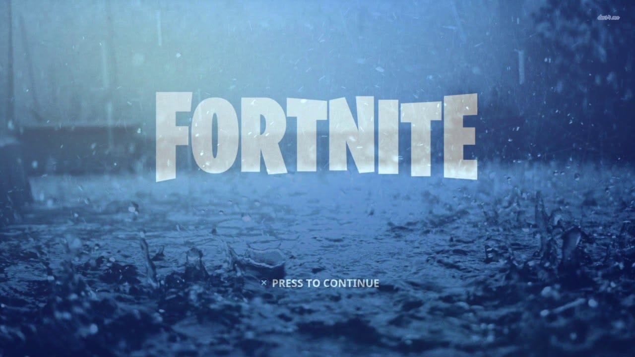 1 Hour Of RELAXING  Fortnite Theme Song And Rainstorm Ambience