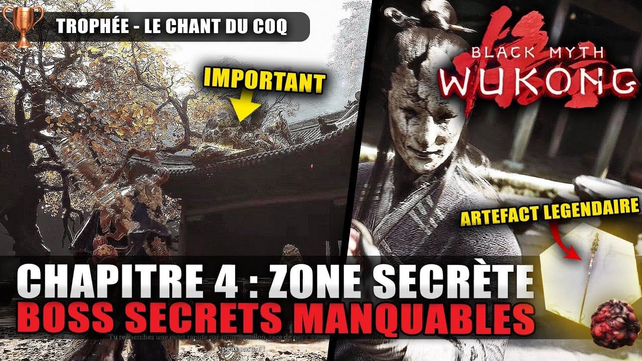 Black Myth Wukong : Débloquer la ZONE CACHÉE au Chapitre 4 🔥 BOSS MANQUABLES !! 🏆 Le Chant du Coq