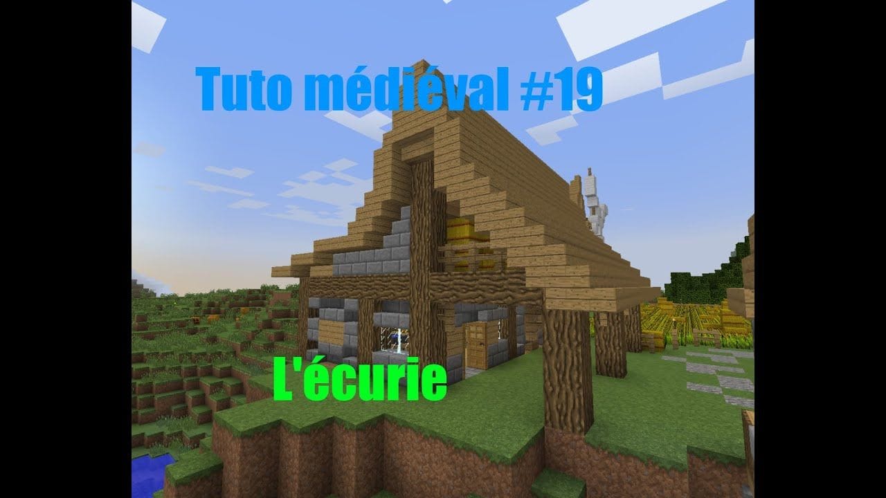 Minecraft - Construire un village médiéval de A à Z #19 - L'écurie