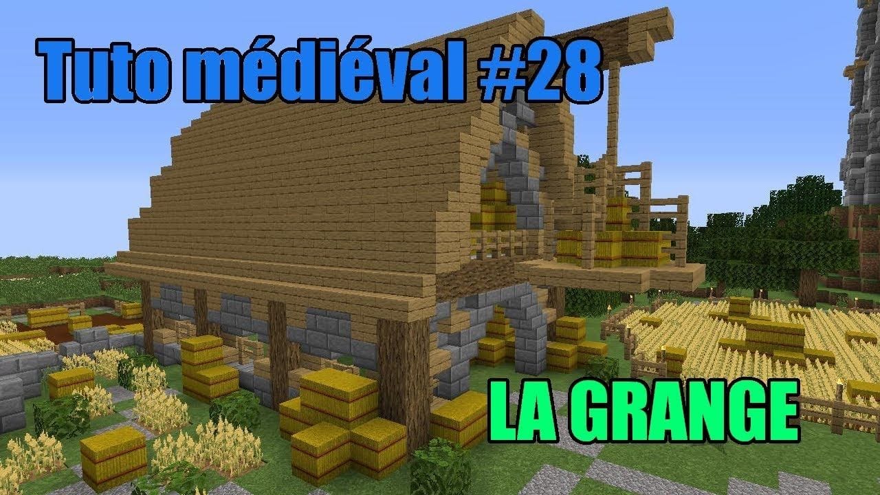 Minecraft - Construire un village médiéval de A à Z #28 - La grange