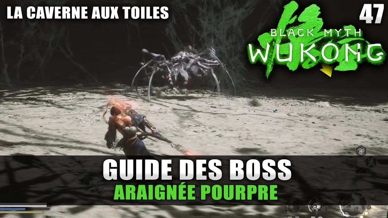 Black Myth Wukong : Guide BOSS : ARAIGNÉE POURPRE (Stratégie COMBAT) La grotte de l'Assemblée